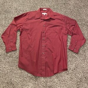 Men's Red Button-Up Shirt